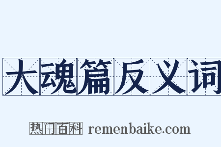 大魂篇反义词是什么意思的图片